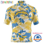 NFL Los Angeles Chargers Football Team Colorful Camo Cycling Jersey