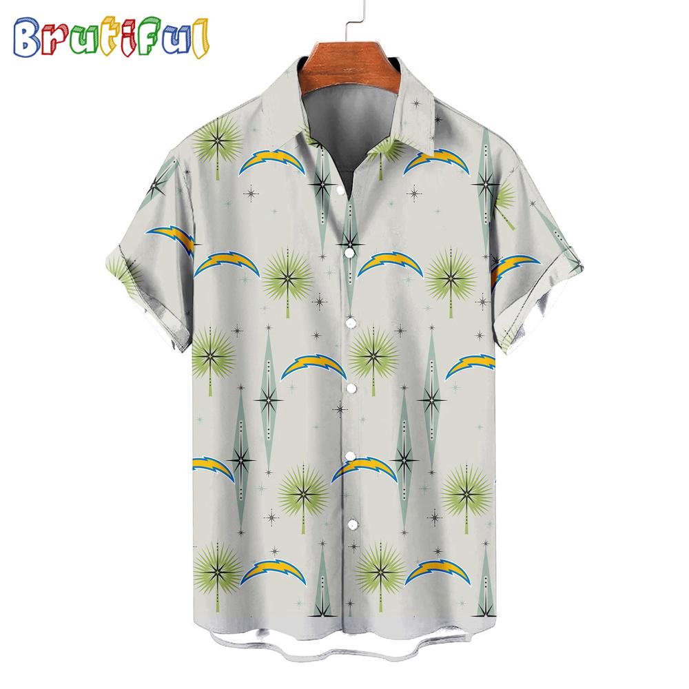 NFL Los Angeles Chargers Football Team Logo Funny Aloha Hawaiian Shirt