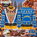 NFL Los Angeles Chargers Funny Body Design Christmas Ugly Sweater