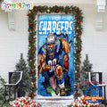 NFL Los Angeles Chargers Mascot Christmas Door Cover, Football Door Cover