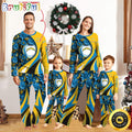 NFL Los Angeles Chargers Pajamas Flower For Family Custom Name Pajamas