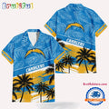 NFL Los Angeles Chargers Palm Tree Tropical Trendy Football Hawaiian Shirt