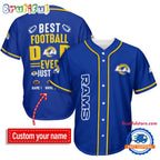 NFL Los Angeles Rams Best Dad Ever Baseball Jersey