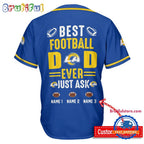 NFL Los Angeles Rams Best Dad Ever Baseball Jersey