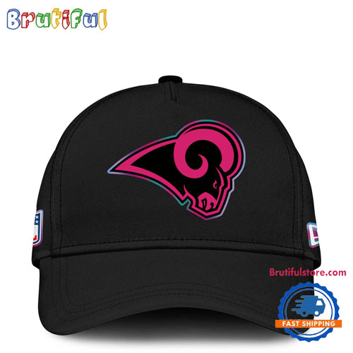 NFL Los Angeles Rams Crucial Catch Pink Breast Cancer Awareness New Football Cap Hats