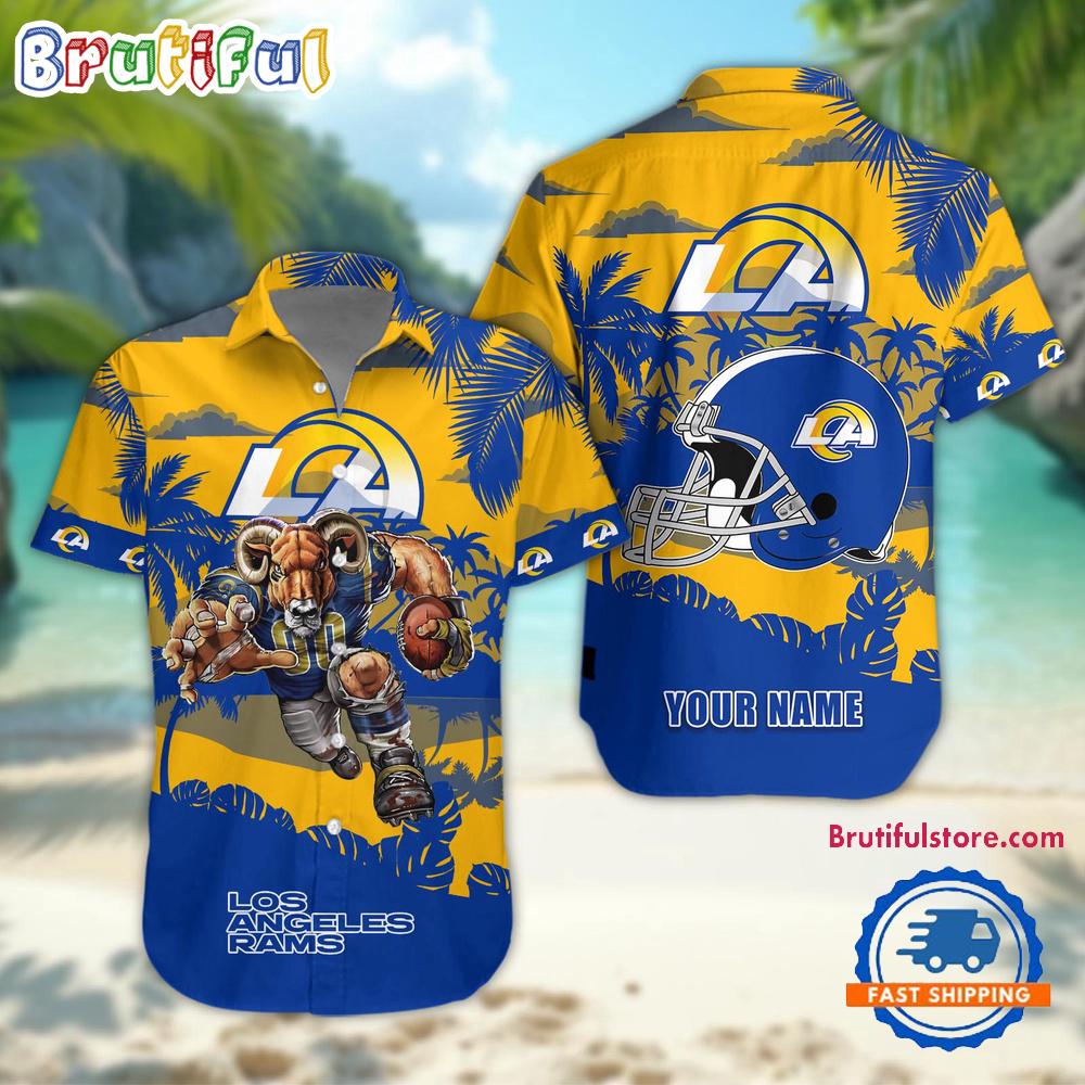 NFL Los Angeles Rams Football Mascot Summer Hawaiian Shirt