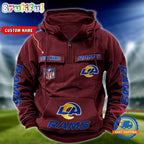 NFL Los Angeles Rams Football Team Custom Name Cargo Hoodie