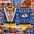NFL Los Angeles Rams Funny Body Design Christmas Ugly Sweater