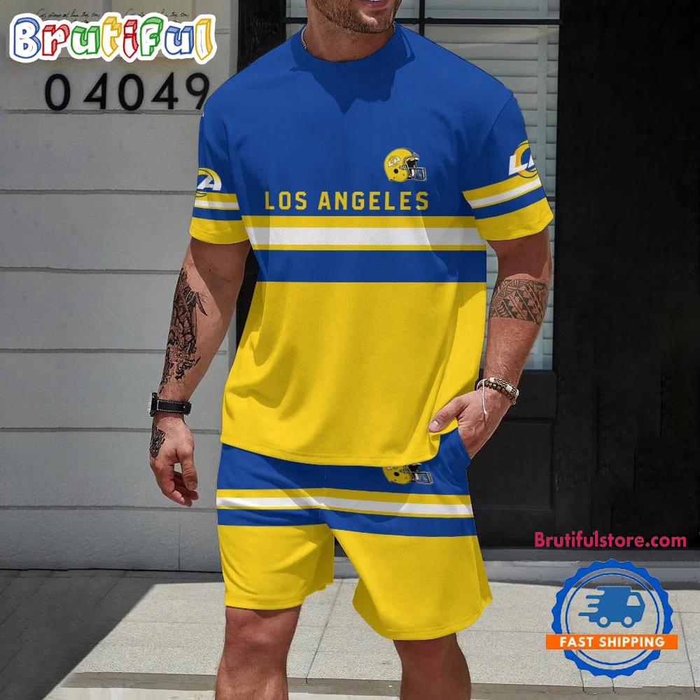NFL Los Angeles Rams Limited New T Shirt And Shorts Set
