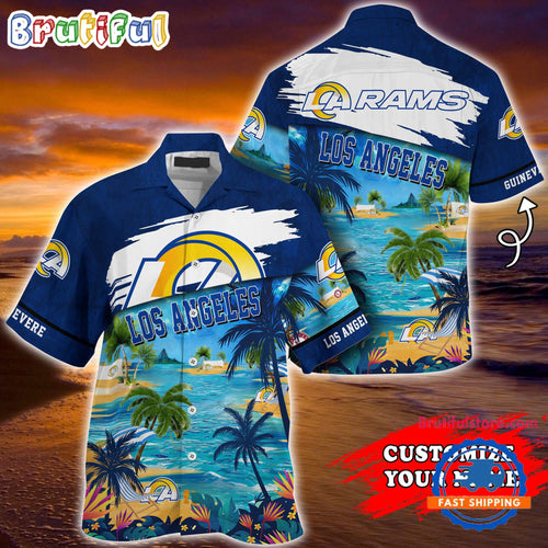 NFL Los Angeles Rams Palm Tree Hot Summer Hawaiian Shirt Gifts Sport Fans