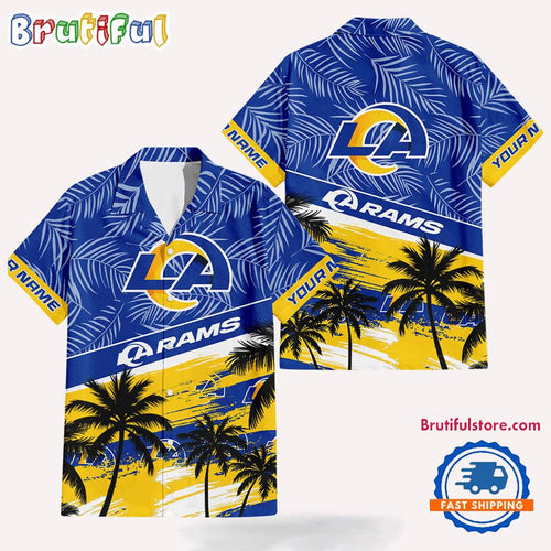 NFL Los Angeles Rams Palm Tree Tropical Trendy Football Hawaiian Shirt