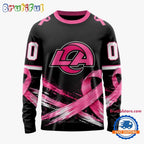 NFL Los Angeles Rams Personalized Pink Fights Breast Cancer 2026 Design Hoodie, TShirt, Sweatshirt