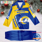 NFL Los Angeles Rams Special Football Team Winter Season Satin Pajamas Set