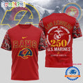 NFL Los Angeles Rams US Marines 250 Years Semper Fidelis 3D Shirt