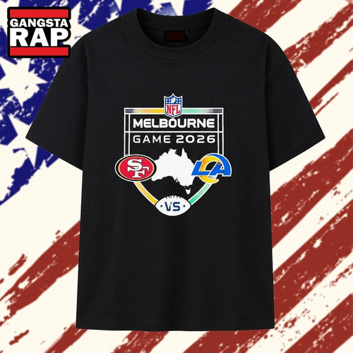 NFL Melbourne game 2026 San Francisco 49ers vs Los Angeles Rams T Shirt
