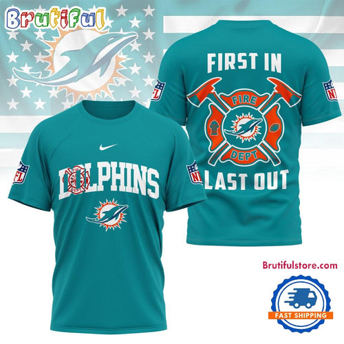 NFL Miami Dolphins 2025 Fire Dept Unisex 3D Shirt
