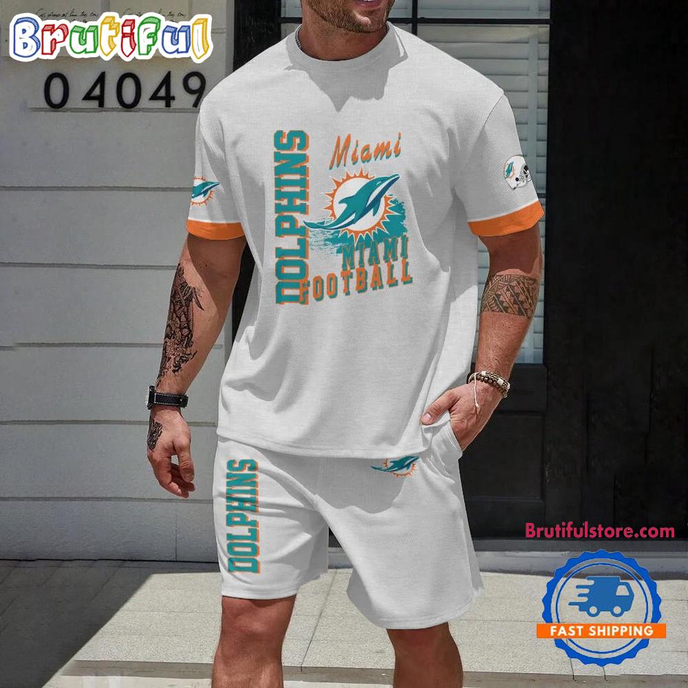 NFL Miami Dolphins 3D Printed T Shirt And Shorts Set