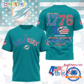 NFL Miami Dolphins 4th of July Happy Independence Day 1776 3D Shirt