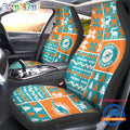 NFL Miami Dolphins Design Christmas Car Seat Covers, Football Xmas Car Decor