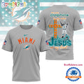 NFL Miami Dolphins Football And Jesus 3D Shirt
