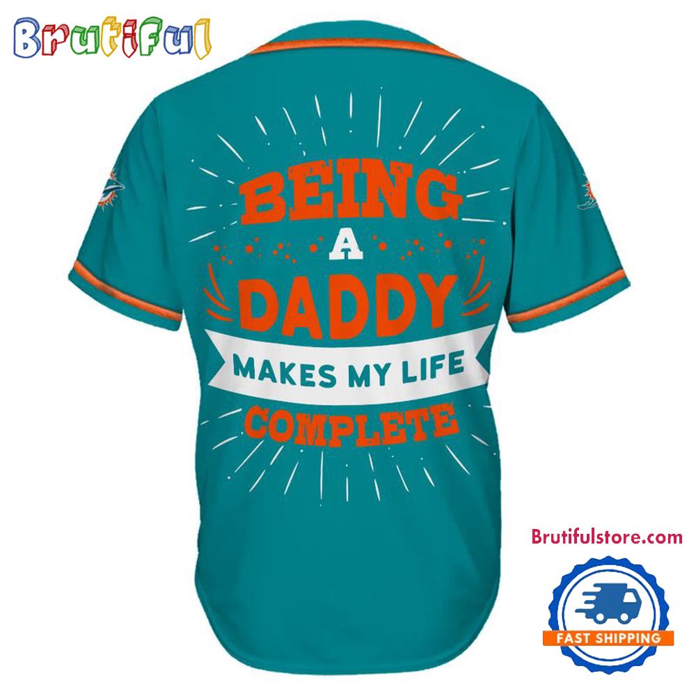 NFL Miami Dolphins Football Being A Daddy Father’s Day Baseball Jersey