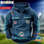 NFL Miami Dolphins Football Team Custom Name Cargo Hoodie