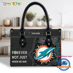NFL Miami Dolphins Forever Not Just When We Win Women’s Leather Hand Bag