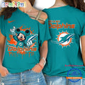NFL Miami Dolphins Mickey Mouse Women’s Cross Strap Shoulder Shirt, Football One Shoulder Shirt