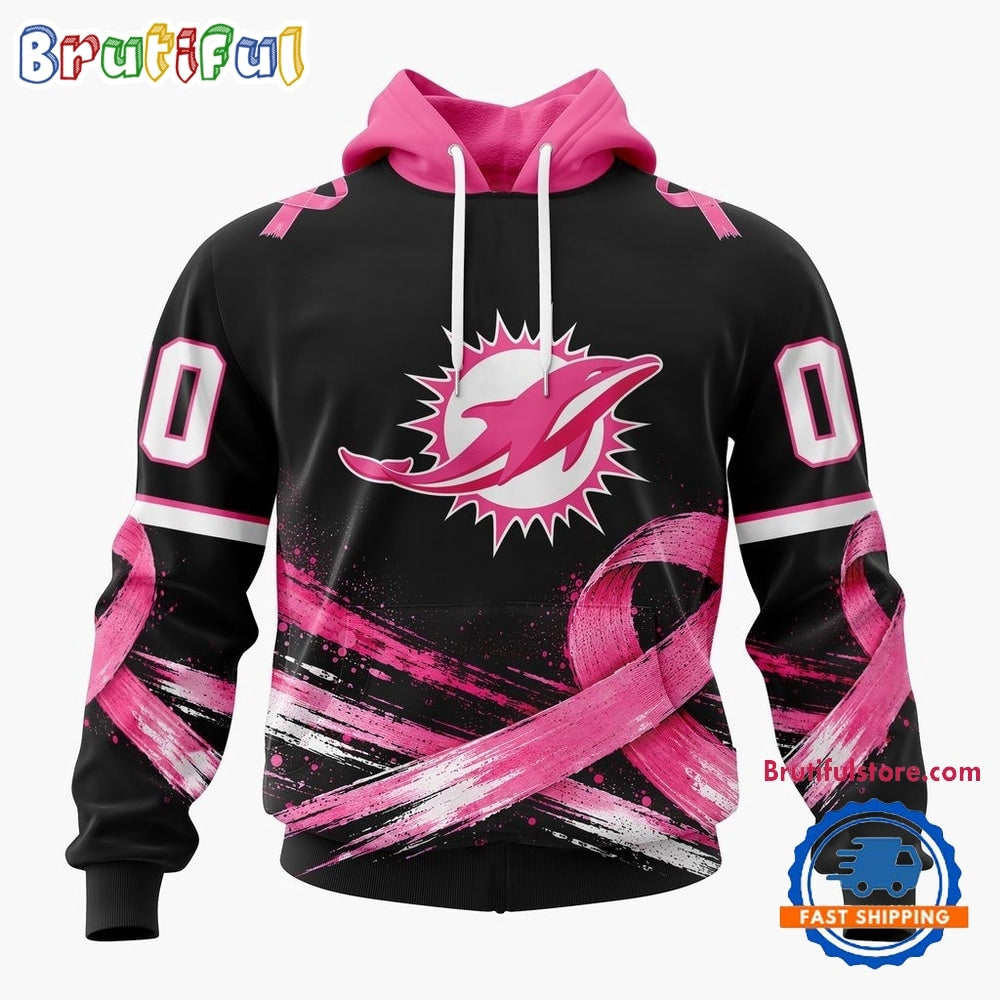 NFL Miami Dolphins Personalized Pink Fights Breast Cancer 2026 Design Hoodie, TShirt, Sweatshirt