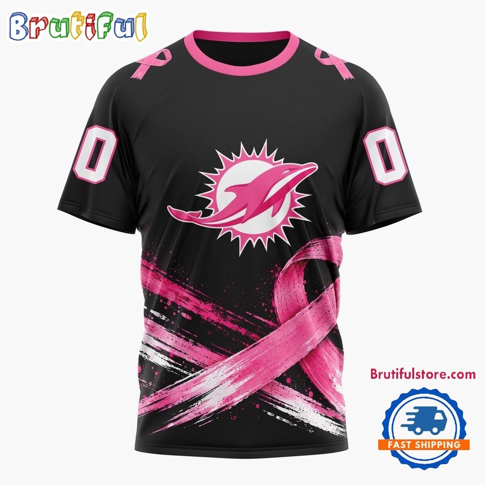 NFL Miami Dolphins Personalized Pink Fights Breast Cancer 2026 Design Hoodie, TShirt, Sweatshirt