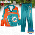 NFL Miami Dolphins Special Football Team Winter Season Satin Pajamas Set