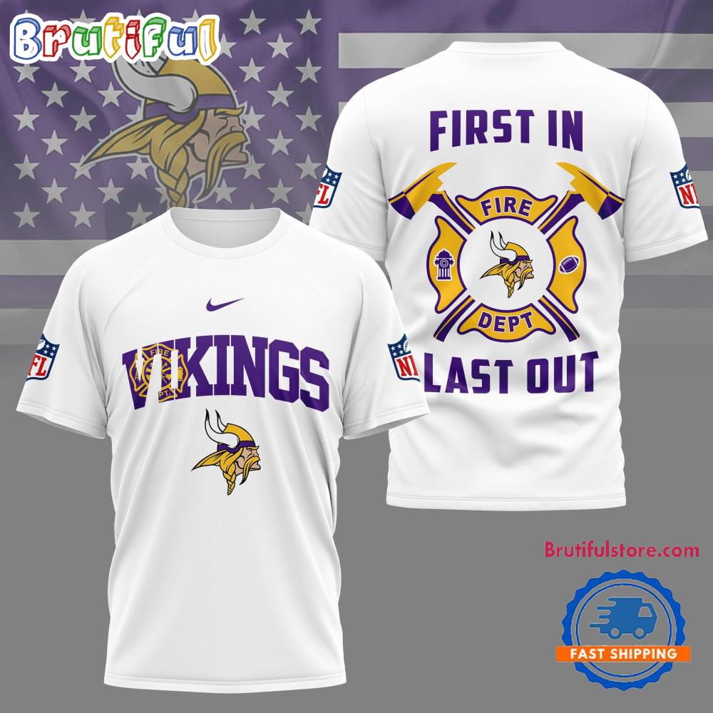 NFL Minnesota Vikings 2025 Fire Dept Unisex 3D Shirt