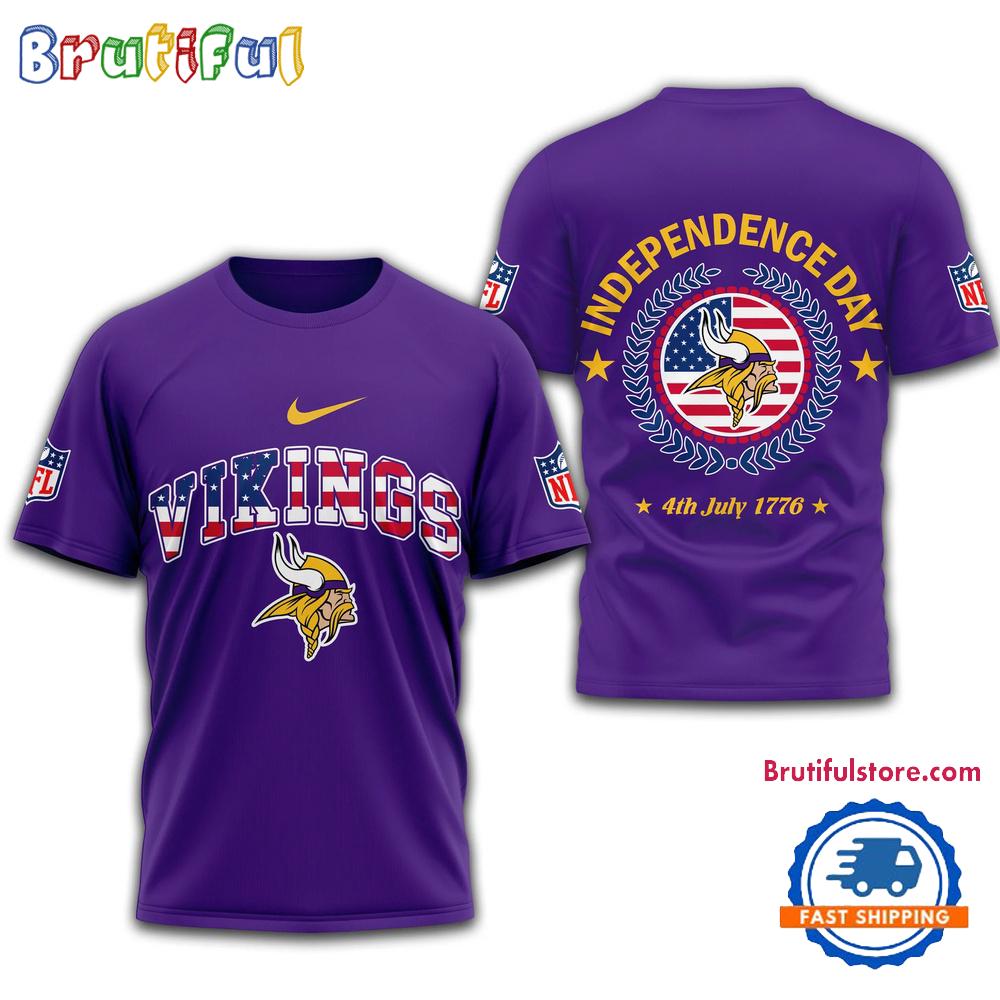 NFL Minnesota Vikings 2025 Independence Day All Over Print Shirt