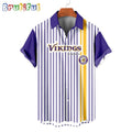NFL Minnesota Vikings Classic Retro Mascot Line Summer Beach Hawaiian Shirt