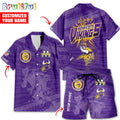 NFL Minnesota Vikings Combo Hawaiian Shirt And Shorts, Football Summer Beach Hawaiian Sets