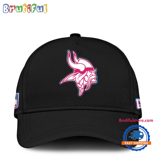 NFL Minnesota Vikings Crucial Catch Pink Breast Cancer Awareness New Football Cap Hats
