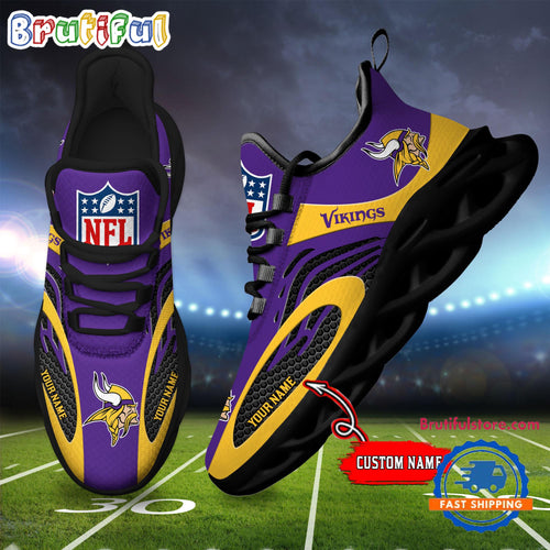 NFL Minnesota Vikings Football Logo Team New Design Max Soul Shoes Sneaker