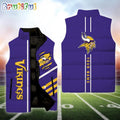 NFL Minnesota Vikings Football New Season Personalized Sleeveless Down Puffer Jacket