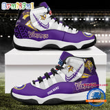 NFL Minnesota Vikings Football Team Custom Air Jordan 11 Shoes