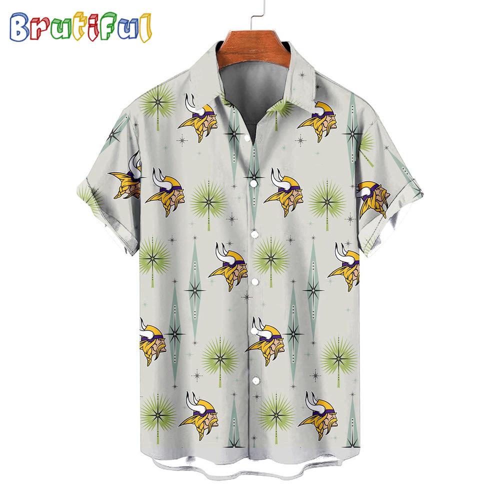 NFL Minnesota Vikings Football Team Logo Funny Aloha Hawaiian Shirt
