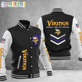 NFL Minnesota Vikings Football Team Personalized Varsity Baseball Jacket