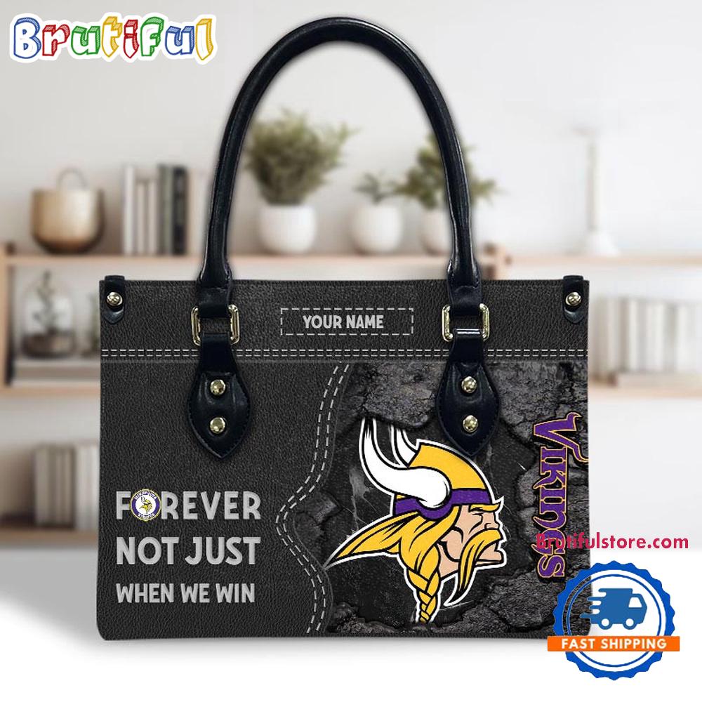 NFL Minnesota Vikings Forever Not Just When We Win Women’s Leather Hand Bag