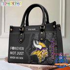 NFL Minnesota Vikings Forever Not Just When We Win Women’s Leather Hand Bag