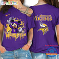 NFL Minnesota Vikings Mickey Mouse Women’s Cross Strap Shoulder Shirt, Football One Shoulder Shirt