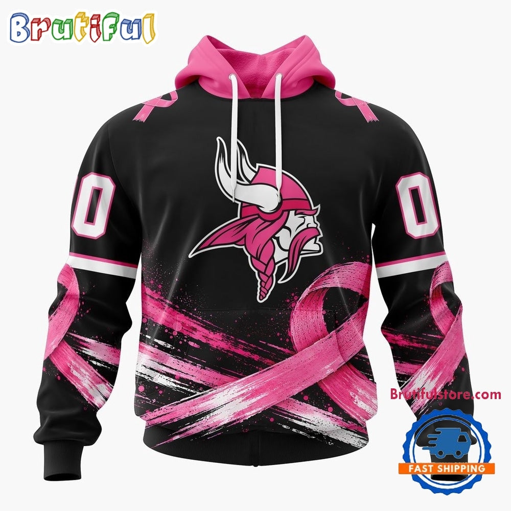 NFL Minnesota Vikings Personalized Pink Fights Breast Cancer 2026 Design Hoodie, TShirt, Sweatshirt