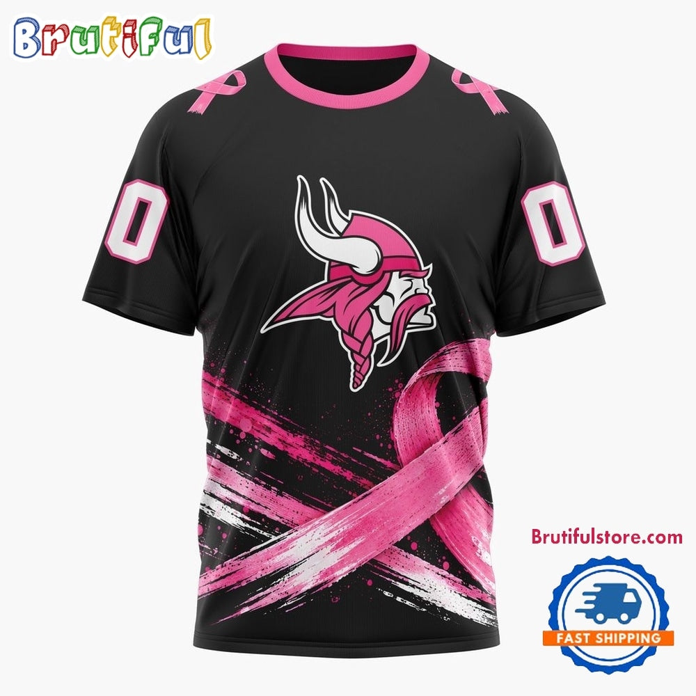 NFL Minnesota Vikings Personalized Pink Fights Breast Cancer 2026 Design Hoodie, TShirt, Sweatshirt