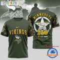 NFL Minnesota Vikings US Army 250th Birthday Celebration 3D Shirt