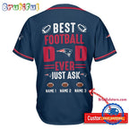 NFL New England Patriots Best Dad Ever Baseball Jersey