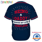 NFL New England Patriots Football Being A Daddy Father’s Day Baseball Jersey