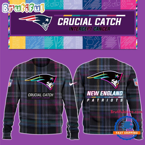 NFL New England Patriots Football Crucial Catch Intercept Cancer Design New Unisex Sweatshirt, Hoodie, TShirt